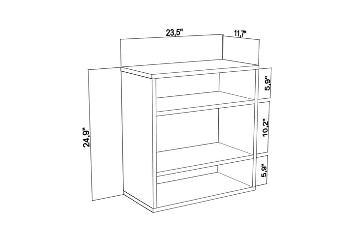 Sivupöytä Zakkum 29,6x63,2x59,6 cm - Antrasiitti - Huonekalut - Pöytä & ruokailuryhmä - Apupöytä & sivupöytä - Lamppupöytä