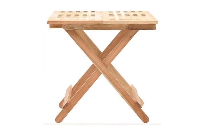 Kokoontaitettava Sivupöytä Täysi Pähkinäpuu 50x50x49 cm - Beige - Huonekalut - Pöydät & ruokailuryhmät - Sohvapöytä