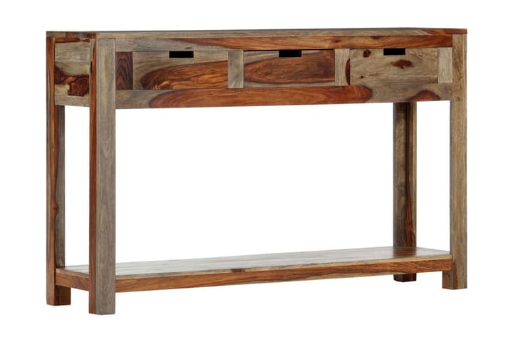 Konsolipöytä 3 laatikolla 120x30x75 cm täysi seesampuu - Harmaa - Huonekalut - Pöytä & ruokailuryhmä - Apupöytä & sivupöytä - Lamppupöytä