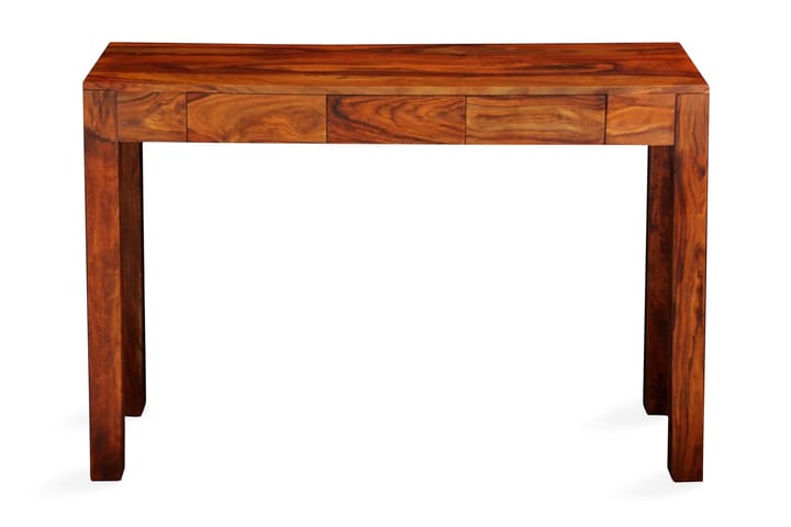 Konsolipöytä 3 laatikolla 80 cm kiinteä seesampuu - Ruskea - Huonekalut - Pöytä & ruokailuryhmä - Apupöytä & sivupöytä - Tarjotinpöytä & pikkupöytä