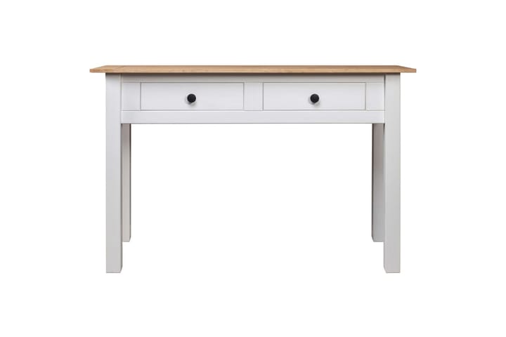 Konsolipöytä valkoinen 110x40x72 cm täysi mänty Panama-sarja - Valkoinen - Huonekalut - Pöytä & ruokailuryhmä - Apupöytä & sivupöytä - Lamppupöytä