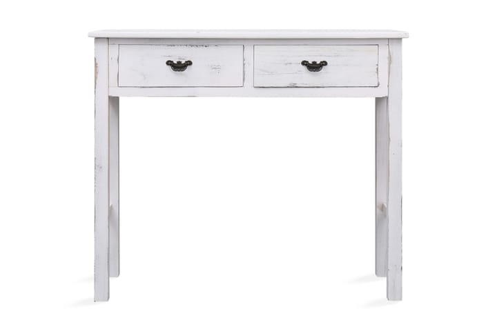 Sivupöytä antiikkinen valkoinen 90x30x77 cm puu - Valkoinen - Huonekalut - Pöydät & ruokailuryhmät - Apupöytä & sivupöytä - Konsolipöytä