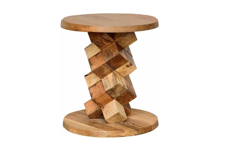 Sivupöytä Ashland 40 cm Pyöreä - Ruskea - Huonekalut - Pöytä & ruokailuryhmä - Apupöytä & sivupöytä - Tarjotinpöytä & pikkupöytä