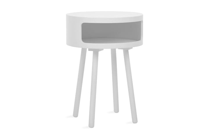 Sivupöytä Ashvins 40 cm Pyöreä - Valkoinen - Huonekalut - Pöydät & ruokailuryhmät - Apupöytä & sivupöytä - Lamppupöytä