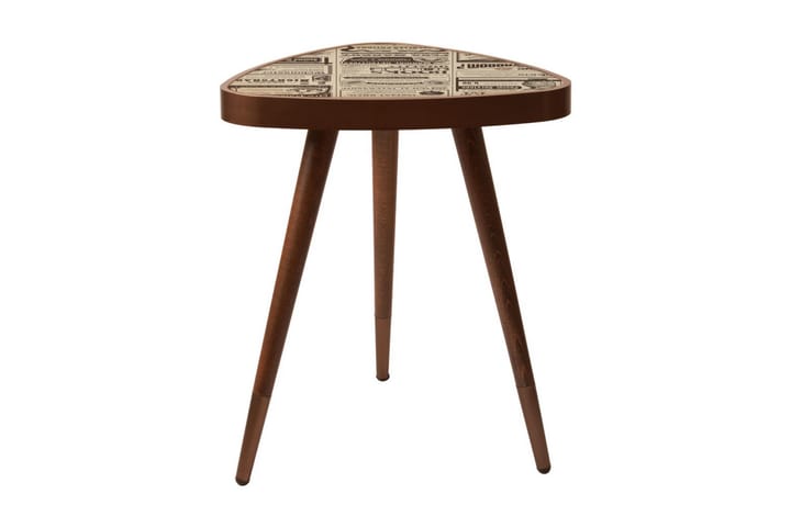 Sivupöytä Aspbacken 45 cm - Harmaa/Ruskea - Huonekalut - Pöytä & ruokailuryhmä - Apupöytä & sivupöytä - Tarjotinpöytä & pikkupöytä