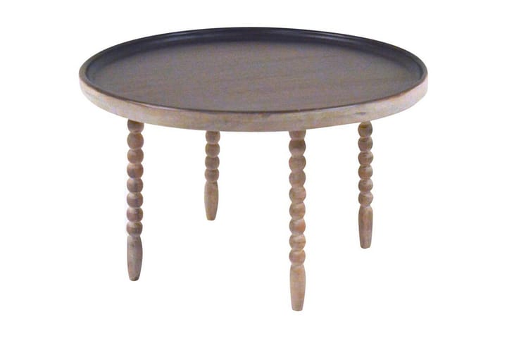 Sivupöytä Bibek 60 cm Pyöreä - Tummanruskea - Huonekalut - Pöytä & ruokailuryhmä - Apupöytä & sivupöytä - Tarjotinpöytä & pikkupöytä