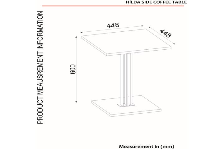 Sivupöytä Bondsjö 45 cm - Ruskea/Musta - Huonekalut - Pöytä & ruokailuryhmä - Apupöytä & sivupöytä - Tarjotinpöytä & pikkupöytä