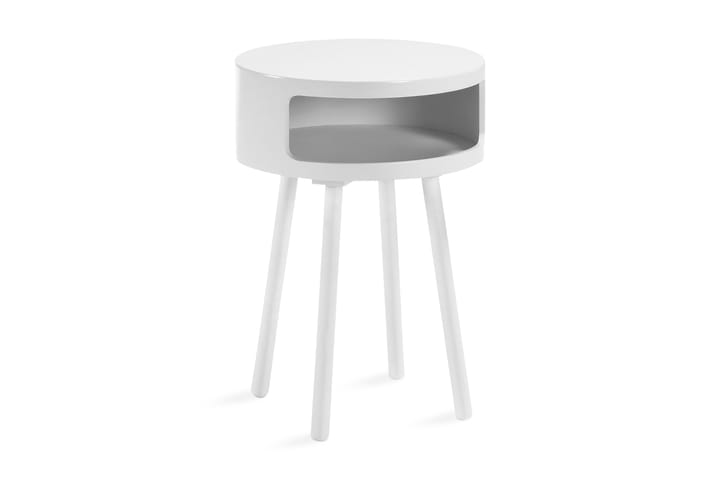 Sivupöytä Bruk 40 cm Pyöreä - Valkoinen - Huonekalut - Pöytä & ruokailuryhmä - Apupöytä & sivupöytä - Tarjotinpöytä & pikkupöytä