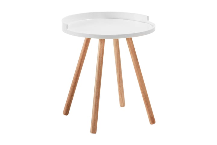 Sivupöytä Bruk 46 cm Pyöreä - Valkoinen - Huonekalut - Pöydät & ruokailuryhmät - Apupöytä & sivupöytä - Lamppupöytä