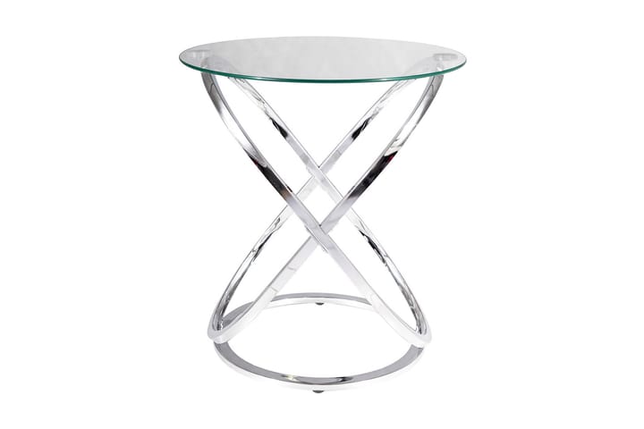 Sivupöytä Dehesa 52 cm Pyöreä - Lasi/Hopea - Huonekalut - Pöytä & ruokailuryhmä - Apupöytä & sivupöytä - Lamppupöytä