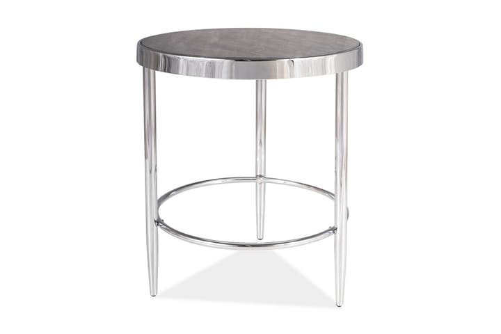 Sivupöytä Fondis 42 cm Pyöreä - Lasi/Hopea/Ruskea - Huonekalut - Pöydät & ruokailuryhmät - Apupöytä & sivupöytä - Lamppupöytä