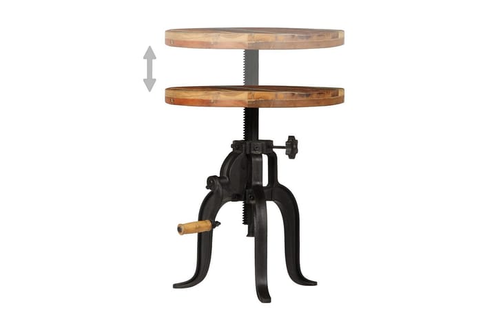 Sivupöytä kierrätetty puu ja valurauta 45x (45-62) cm - Monivärinen - Huonekalut - Pöydät & ruokailuryhmät - Apupöytä & sivupöytä - Lamppupöytä