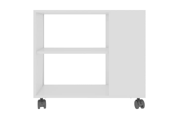 Sivupöytä korkeakiilto valkoinen 70x35x55 cm lastulevy - Säilytys - Hyllyt