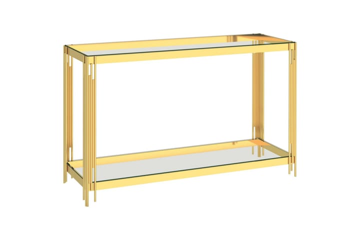 Sivupöytä kultainen 120x40x78 cm ruostumaton teräs ja lasi - Kulta - Huonekalut - Pöydät & ruokailuryhmät - Apupöytä & sivupöytä - Tarjotinpöytä & pikkupöytä