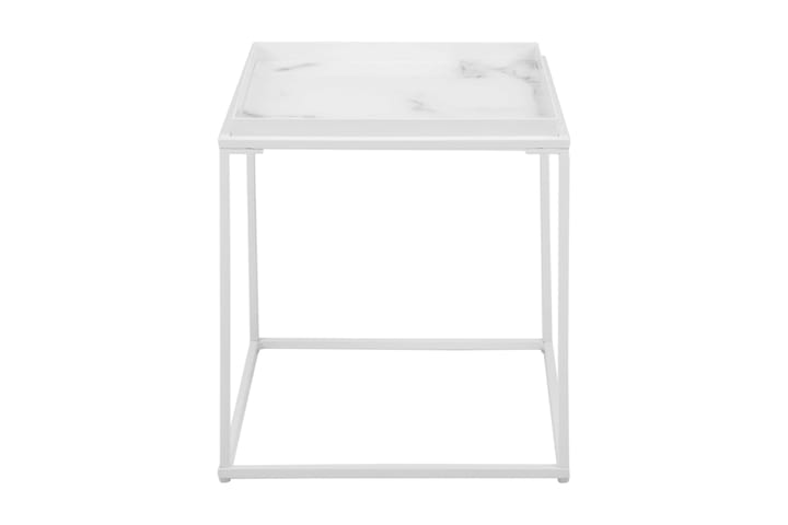 Sivupöytä Lyness 42 cm - Valkoinen - Puutarhakalusteet - Terassipöydät - Sivupöydät ulos