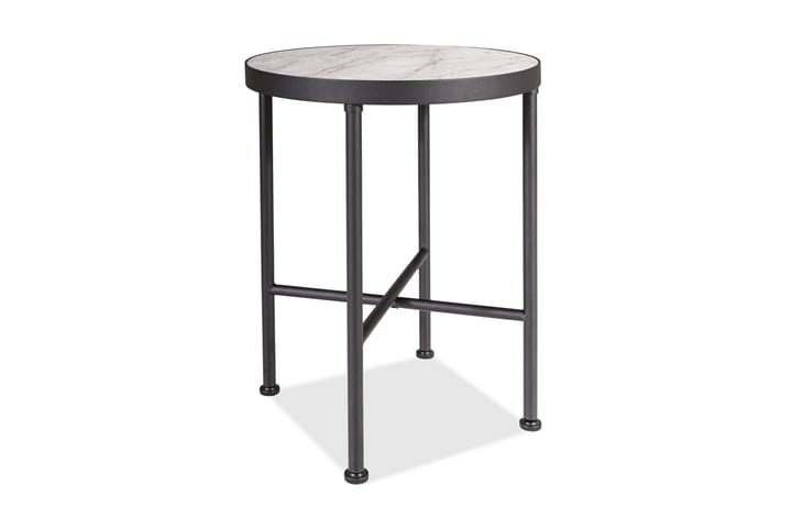 Sivupöytä Maryvale 40 cm Pyöreä - Valkoinen/Musta - Huonekalut - Pöytä & ruokailuryhmä - Sohvapöytä