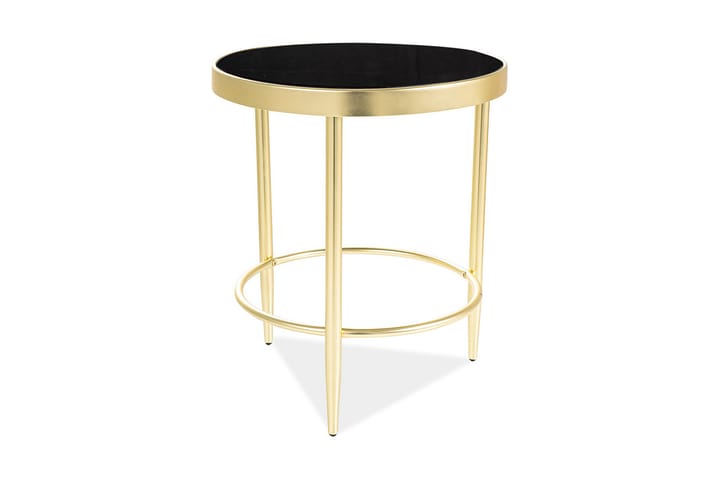 Sivupöytä Minice 42 cm Pyöreä - Lasi/Musta/Kulta - Huonekalut - Pöytä & ruokailuryhmä - Apupöytä & sivupöytä - Lamppupöytä