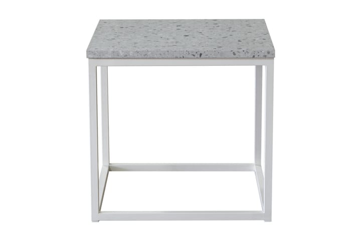 Sivupöytä Minto 47 cm - Vaaleanharmaa Terrazzo/Valk - Huonekalut - Pöytä & ruokailuryhmä - Apupöytä & sivupöytä - Tarjotinpöytä & pikkupöytä
