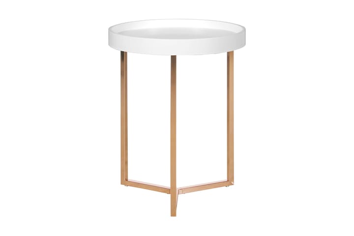 Sivupöytä Persais - Valkoinen/Messinki - Huonekalut - Pöydät & ruokailuryhmät - Apupöytä & sivupöytä - Tarjotinpöytä & pikkupöytä