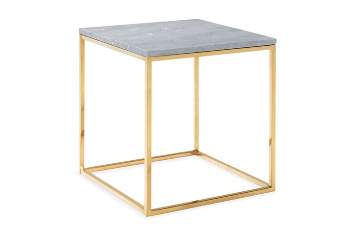 Sivupöytä Titania 45 cm Marmori - Harmaa/Messinki - Huonekalut - Pöytä & ruokailuryhmä - Apupöytä & sivupöytä - Tarjotinpöytä & pikkupöytä