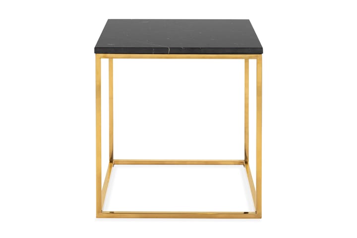 Sivupöytä Titania 45 cm Marmori - Musta/Messinki - Huonekalut - Pöytä & ruokailuryhmä - Apupöytä & sivupöytä - Lamppupöytä