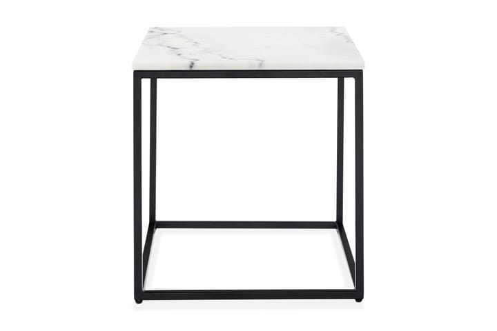 Sivupöytä Titania 45 cm Marmori - Valkoinen/Musta - Huonekalut - Pöytä & ruokailuryhmä - Apupöytä & sivupöytä - Lamppupöytä