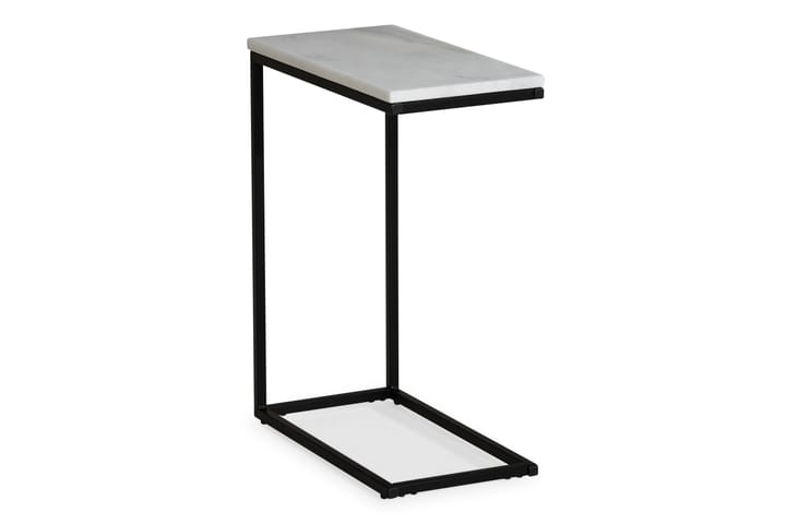 Sivupöytä Titania 45 cm Marmori - Valkoinen/Musta - Huonekalut - Pöydät & ruokailuryhmät - Apupöytä & sivupöytä - Tarjotinpöytä & pikkupöytä