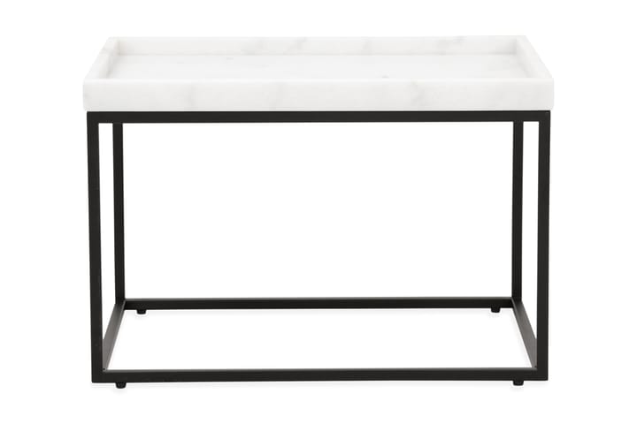 Sivupöytä Tosterup 60 cm - Valkoinen/Musta - Huonekalut - Pöytä & ruokailuryhmä - Marmoripöydät
