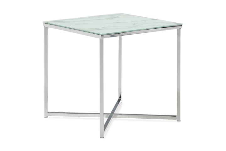 Sivupöytä Valeria 45 cm - Valkoinen/Kromi - Huonekalut - Pöytä & ruokailuryhmä - Apupöytä & sivupöytä - Tarjotinpöytä & pikkupöytä