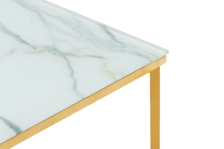 Sivupöytä Valeria 45 cm - Valkoinen/Messinki - Huonekalut - Pöytä & ruokailuryhmä - Apupöytä & sivupöytä - Tarjotinpöytä & pikkupöytä