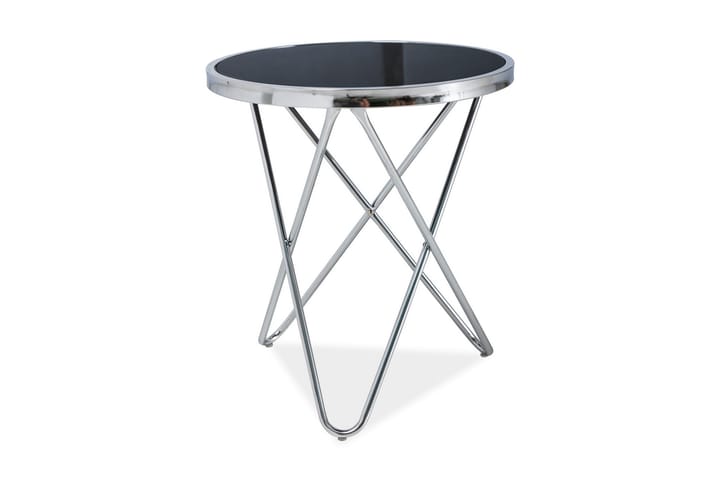 Sivupöytä Varzea 45 cm Pyöreä - Lasi/Musta/Hopea - Huonekalut - Pöydät & ruokailuryhmät - Apupöytä & sivupöytä - Tarjotinpöytä & pikkupöytä