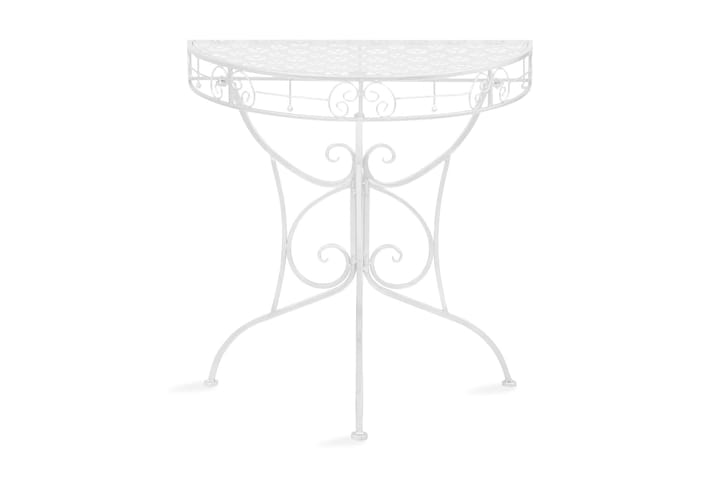 Sivupöytä vintagetyyli puoliympyrä metalli 72x36x74 cm hopea - Hopea - Huonekalut - Pöytä & ruokailuryhmä - Apupöytä & sivupöytä - Tarjotinpöytä & pikkupöytä