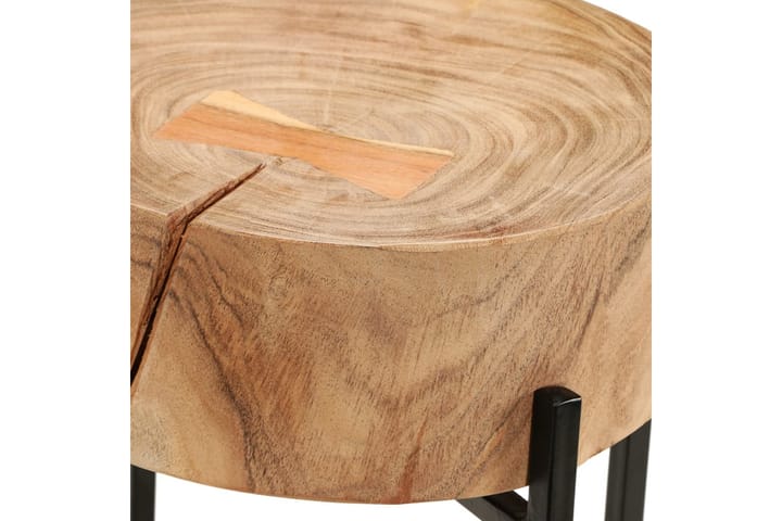 Sivupöytäsarja 2 kpl kiinteä akaasiapuu - Ruskea - Huonekalut - Pöytä & ruokailuryhmä - Apupöytä & sivupöytä - Tarjotinpöytä & pikkupöytä