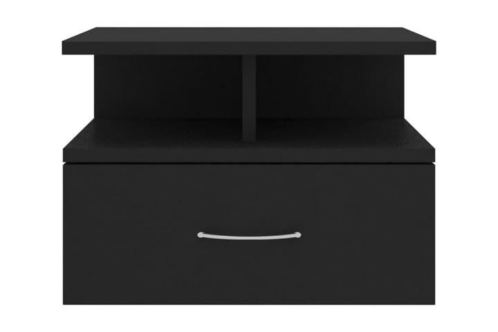 Kelluva yöpöytä musta 40x31x27 cm lastulevy - Musta - Huonekalut - Pöytä & ruokailuryhmä - Apupöytä & sivupöytä - Yöpöytä