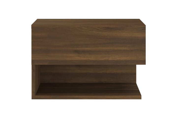 Seinäkiinnitettävä yöpöytä ruskea tammi - Ruskea - Huonekalut - Pöytä & ruokailuryhmä - Apupöytä & sivupöytä - Yöpöytä