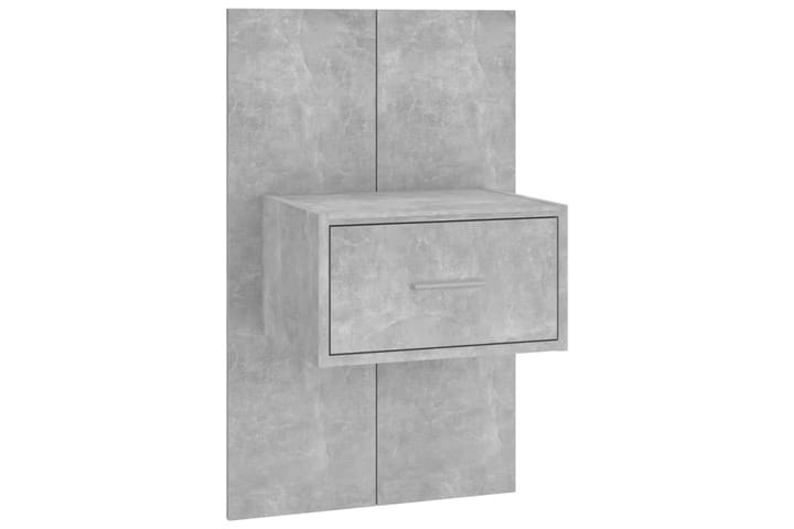 Seinäkiinnitettävät yöpöydät 2 kpl betoninharmaa - Harmaa - Huonekalut - Pöytä & ruokailuryhmä - Apupöytä & sivupöytä - Yöpöytä