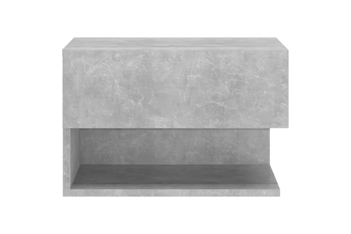 Seinäkiinnitettävät yöpöydät 2 kpl betoninharmaa - Harmaa - Huonekalut - Pöytä & ruokailuryhmä - Apupöytä & sivupöytä - Yöpöytä