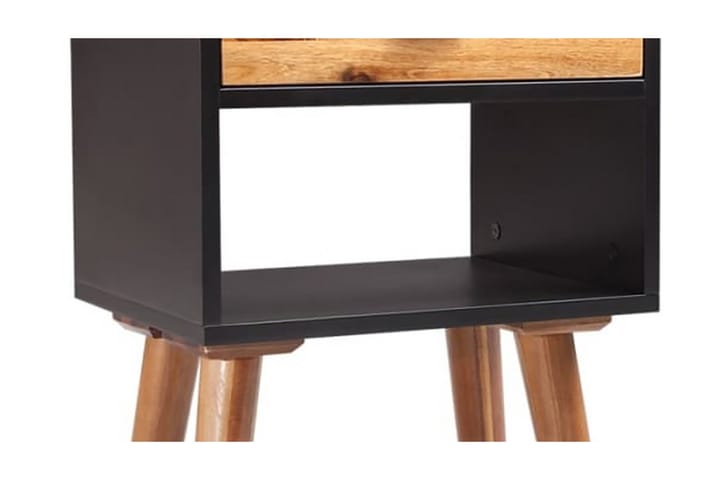 Yöpöydät 2 kpl 40x30x58 cm taysi akaasiapuu - Musta - Huonekalut - Pöydät & ruokailuryhmät - Apupöytä & sivupöytä - Yöpöytä