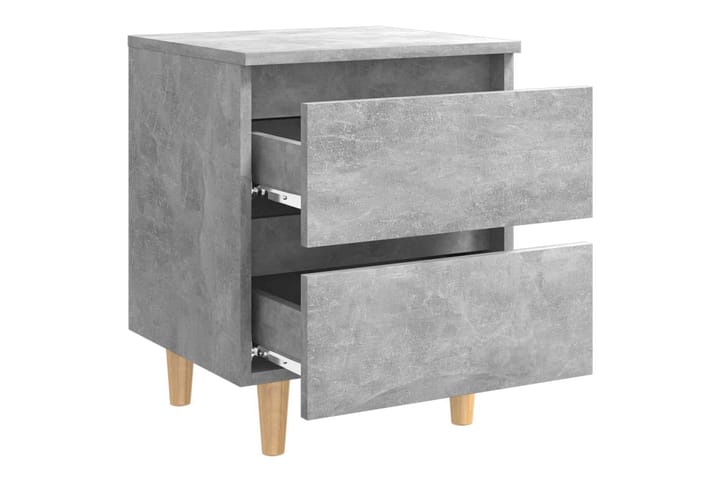 Yöpöydät 2 kpl betoninharmaa 40x35x50 cm lastulevy - Harmaa - Huonekalut - Pöytä & ruokailuryhmä - Apupöytä & sivupöytä - Yöpöytä