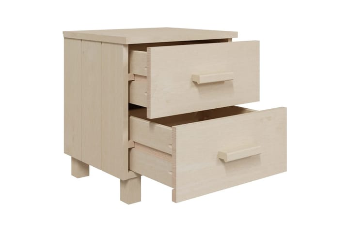 Yöpöydät 2 kpl hunajanruskea 40x35x44,5 cm täysi mänty - Ruskea - Huonekalut - Pöydät & ruokailuryhmät - Apupöytä & sivupöytä - Yöpöytä