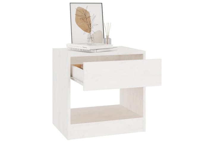 Yöpöydät 2 kpl valkoinen 40x31x40 cm täysi mänty - Valkoinen - Huonekalut - Pöytä & ruokailuryhmä - Apupöytä & sivupöytä - Yöpöytä