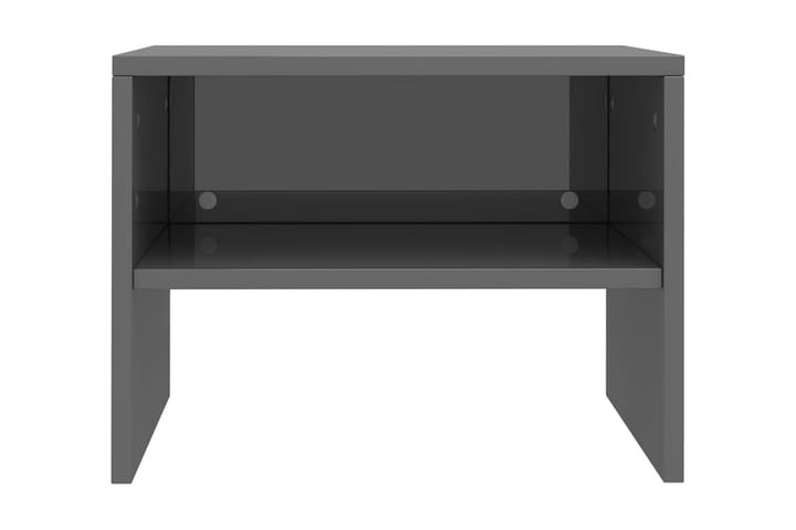 Yöpöydät 2kpl korkeakiilto harmaa 40x30x30 cm lastulevy - Harmaa - Huonekalut - Pöydät & ruokailuryhmät - Apupöytä & sivupöytä - Yöpöytä