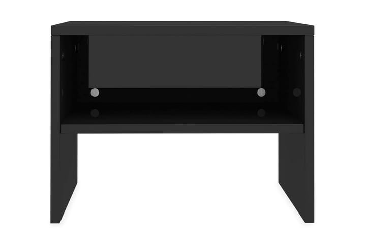 Yöpöydät 2kpl korkeakiilto musta 40x30x30 cm lastulevy - Musta - Huonekalut - Pöytä & ruokailuryhmä - Apupöytä & sivupöytä - Yöpöytä