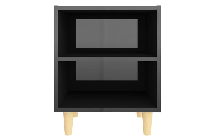 Yöpöydät täyspuujaloilla 2 kpl musta 40x30x50 cm - Musta - Huonekalut - Pöydät & ruokailuryhmät - Apupöytä & sivupöytä - Yöpöytä