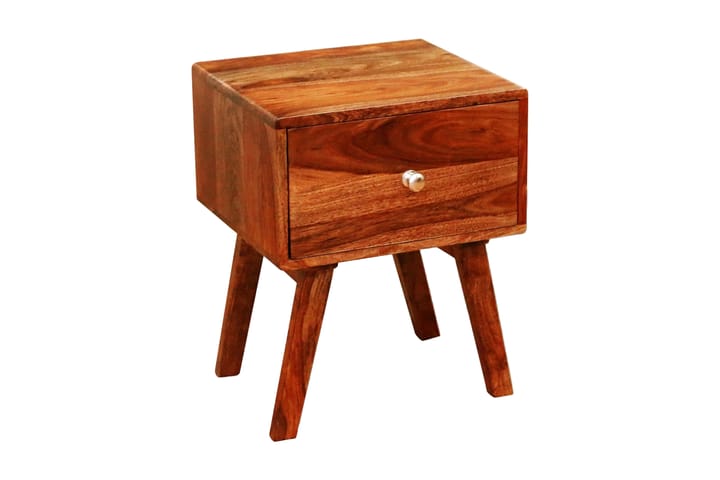 Yöpöytä 1 laatikolla 2 kpl 55 cm Kiinteä seesampuu - Ruskea - Huonekalut - Pöydät & ruokailuryhmät - Apupöytä & sivupöytä - Yöpöytä