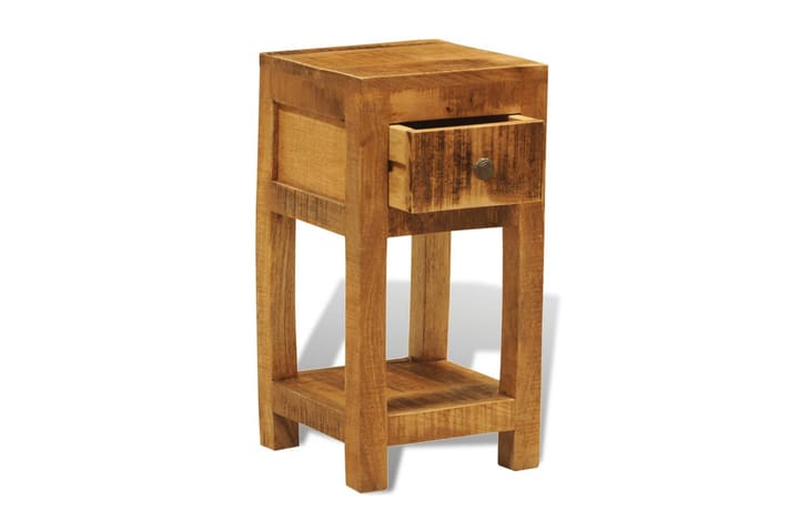Yöpöytä 1 vetolaatikolla Mangopuu - Ruskea - Huonekalut - Pöytä & ruokailuryhmä - Apupöytä & sivupöytä - Yöpöytä