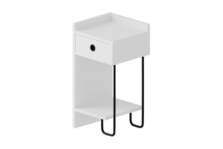 Yöpöytä 30 cm Vasen - Valkoinen - Huonekalut - Pöytä & ruokailuryhmä - Apupöytä & sivupöytä - Yöpöytä