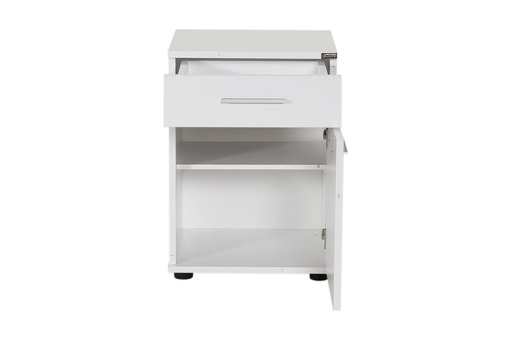 Yöpöytä 40 cm 2 Kaappia - Valkoinen - Huonekalut - Pöytä & ruokailuryhmä - Apupöytä & sivupöytä - Yöpöytä