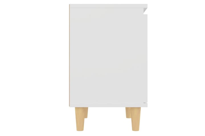 Yöpöytä 40x30x50 cm Puujalat - Valkoinen - Huonekalut - Pöytä & ruokailuryhmä - Apupöytä & sivupöytä - Yöpöytä