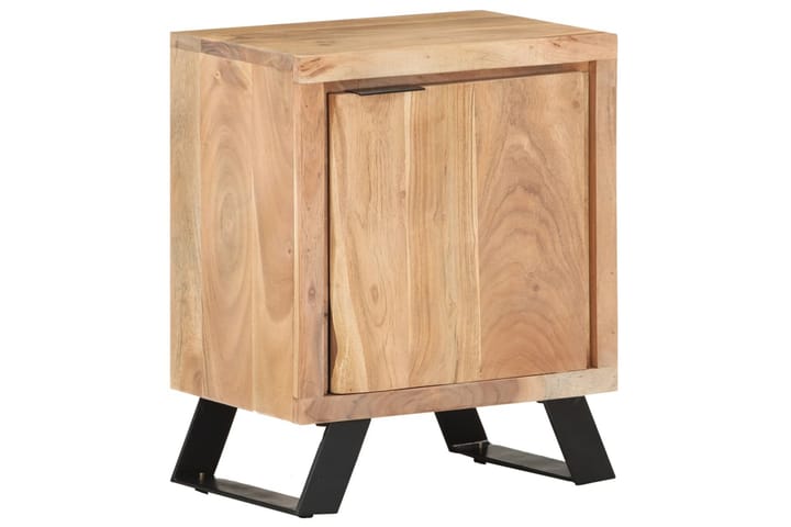 Yöpöytä 40x30x50 cm täysi akaasiapuu luonnolliset puureunat - Ruskea - Huonekalut - Pöytä & ruokailuryhmä - Apupöytä & sivupöytä - Yöpöytä